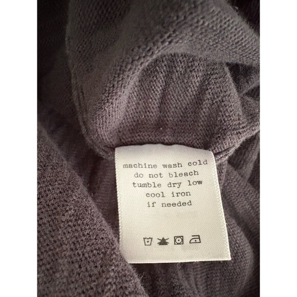 Rag & Bone Slub Knit Long Sleeve Shirt Women's XS Round Neck Dark Gray *FLAW* - Picture 6 of 15